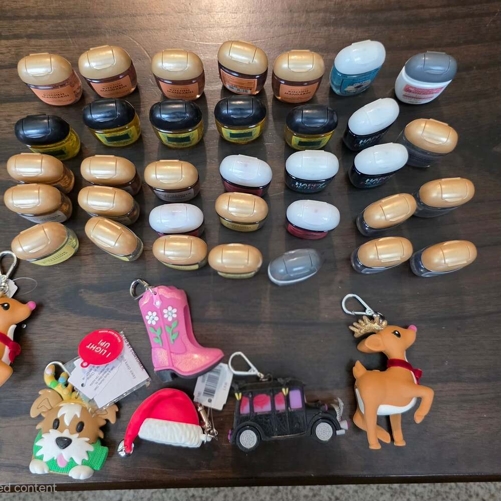 Bath & Body Works PocketBac Hand Sanitizer Holder Bundle with Seasonal Designs